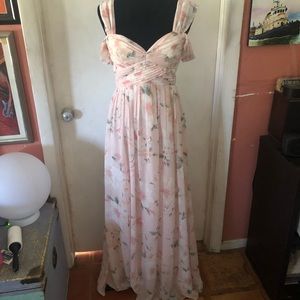Make Me Move Light Pink Floral Print Maxi Dress
